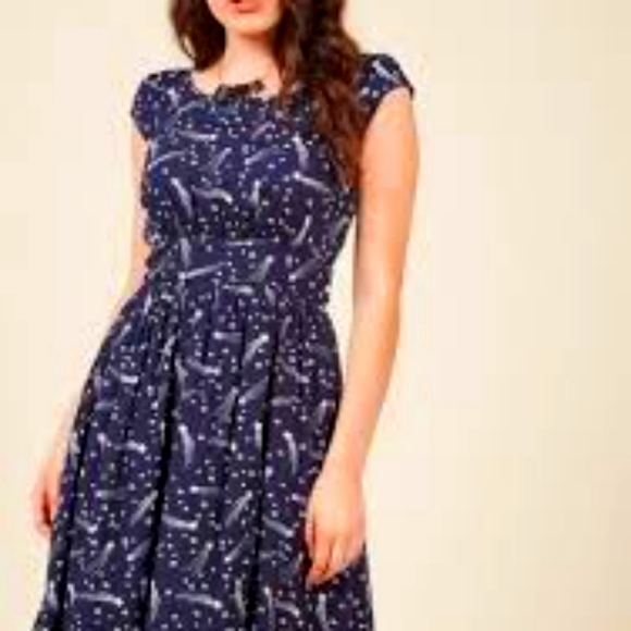 Modcloth Dresses & Skirts - Modcloth Emily and Fin Day After Day Dress in Shooting Stars Large UK14